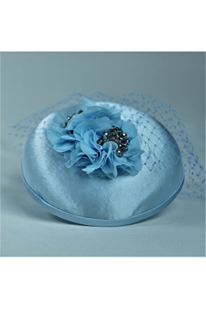vivienmillineryhats Mavi Nikah Şapkası, Nişan Ve Tören Kepi, Vualet Şapka, Nikah Kepi, Dış Çekim Şapka,saç Aksesuarı.