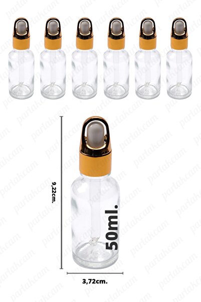 parlakcam 50ml Şeffaf Cam Özel Kelebek Damlalıklı Şişe Özel Yağlar Ve Serum I...