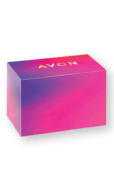 AVON Kırmızı Ve Mor Tonların Karton Hediye Kutusu