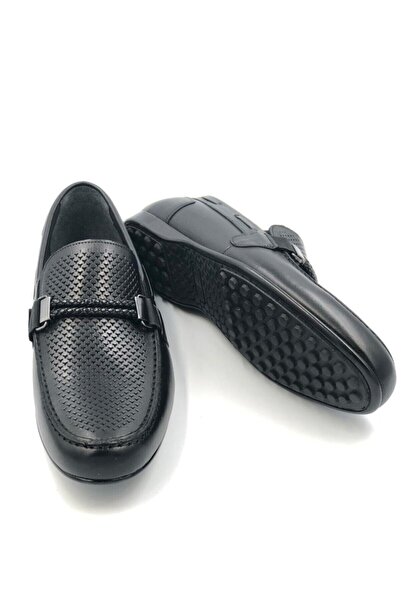 Fosco Siyah Erkek Deri Babet Loafer Ayakkabı 20756