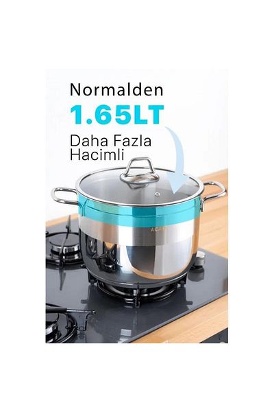 ACAR Karat Deep Plus Single Steel Deep Pot - 24 Cm Mstto086