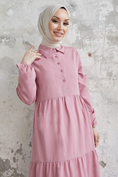 InStyle Košilový límec Albera na knoflíky - Dusty Rose