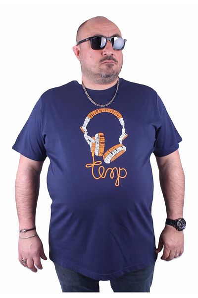 MocGrande Tricou cu decolteu mare cu cap 23172 Marin