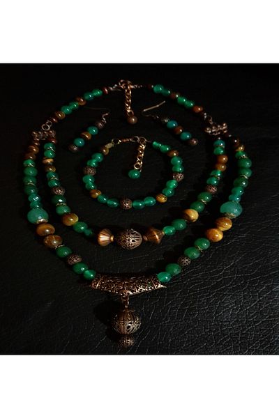 Asteria Elite Ceyt and Tiger Eye Balance, Harmony and Healing Jewelry Set