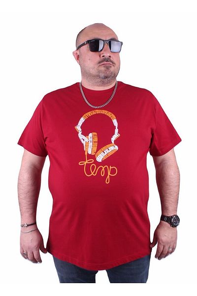 MocGrande Tricou cu decolteu mare Cască 23172 Roșu Claret