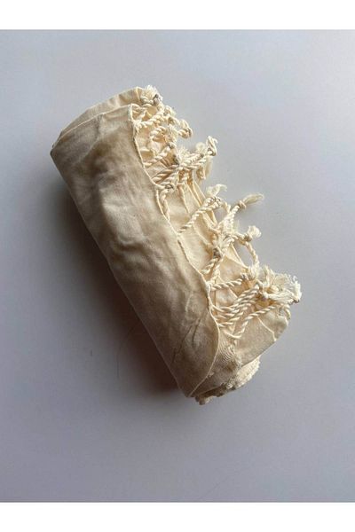Mrmemo Φυσικό Peshtemal Organic Woven Μπεζ Χρώμα
