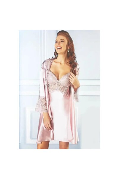 Pierre Cardin Saten Gecelik Sabahlık 6'lı Takım