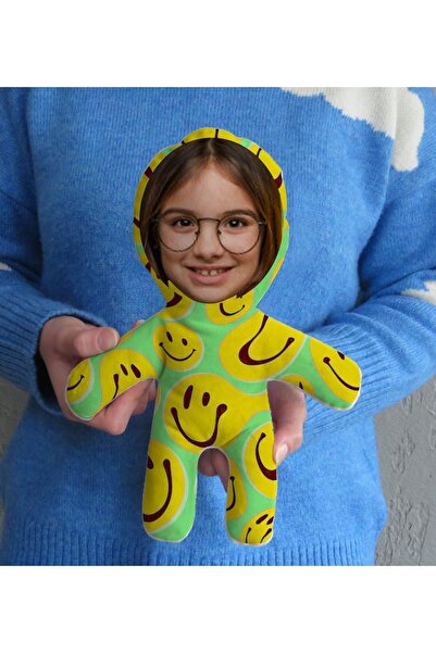 Bk Gift Kişiye Özel Fotoğraflı Gülücük Tasarımlı Bebek Yastık, Arkadaşa Hediye-1