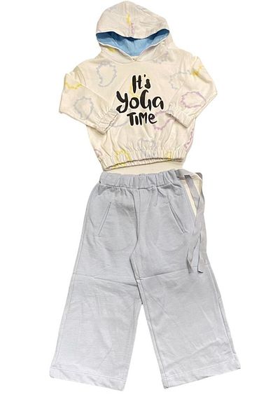 Çikoby Costum pentru fete, 100% bumbac, grosime medie, cu picioare largi