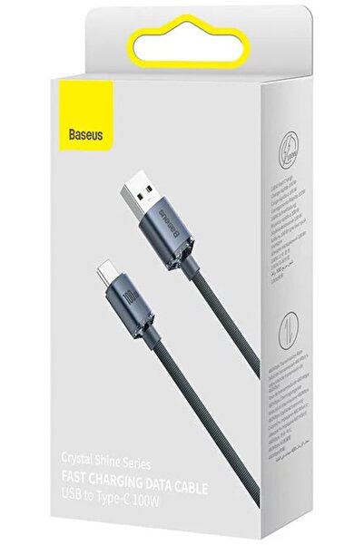Baseus Crystal Shine 100w Usb To Type-c Hızlı Şarj Kablo 1.2 Mt (siyah)