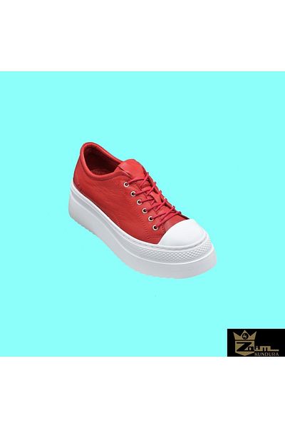 Zaim Kundura Women's Red Genuine Leather Shoes505081614-1