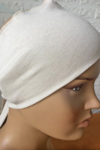 Vera Χτενισμένο βαμβακερό μπαντάνα μπεζ καπό εσωτερικό καπό δεμένο λουράκι Χτενισμένο βαμβακερό καπό Κάλυμμα κεφαλιού κάτω Hijab Lace Up Bone