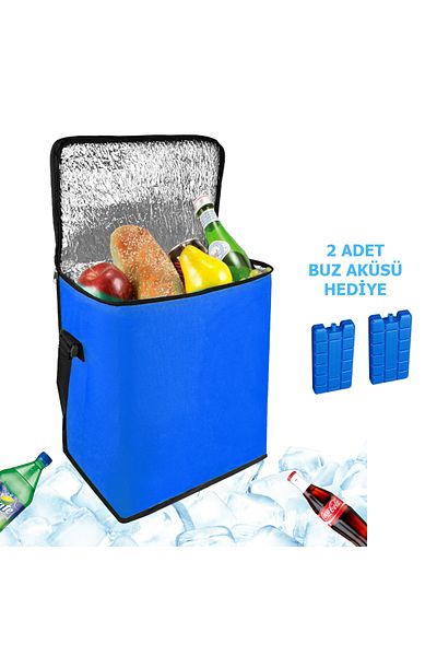 eryatex Hot Cold Holder Bag Thermal Camping Picnic Bag 25 Lt Food Carry Thermos Bag 2 Ice Batteries