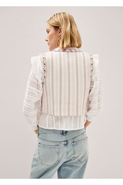 MANGO Woman Işlemeli Kapitone Yelek