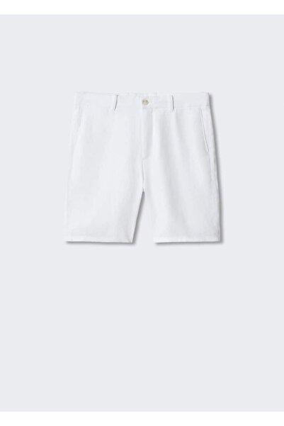 MANGO Man %100 Keten Şort