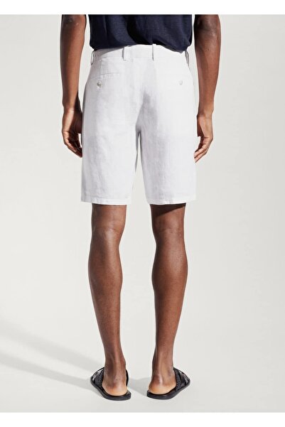 MANGO Man %100 Keten Şort