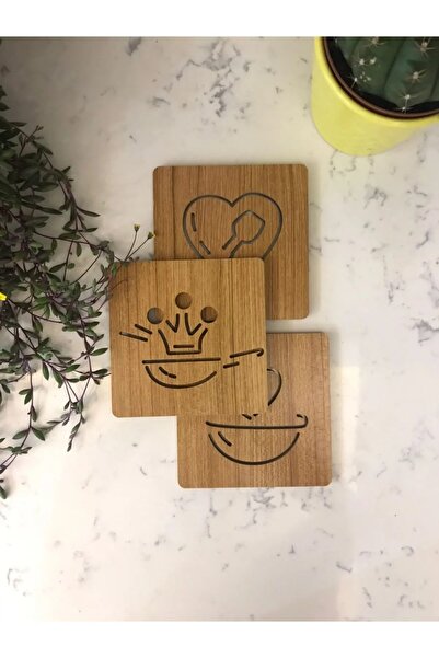 FAHA Wooden Trivet Set - Pot Pan Teapot Coaster