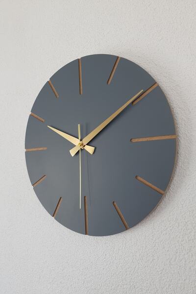 BAN MOD Kopya - Dekoratif Özel Tasarım Ahşap El Yapımı Duvar Saati 34 X 34 Cm...