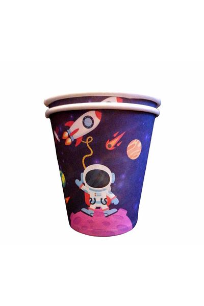 booddie Space Cardboard Plate Cup Set 8 Pieces