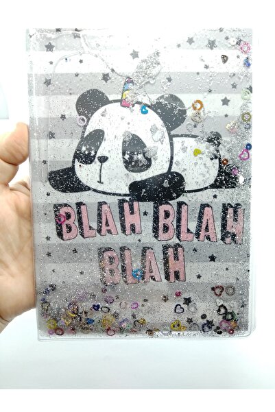 Ennea Art Caiet cadou A5, cu sclipici și transparent, cu tema panda, cadou pe...