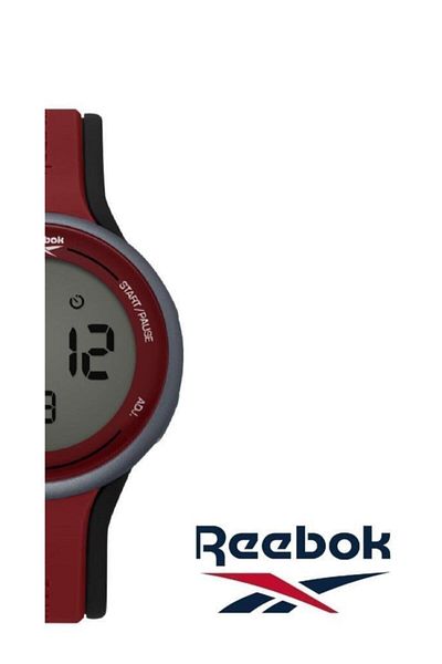 Reebok Rv-elg-g9-psır-wb 10 Atm Water Resistant Alarm-lighting and Digital Wristwatch with Stopwatch
