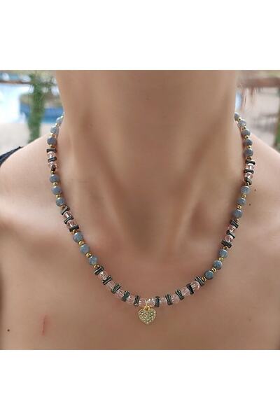 elinasaccessories El Yapımı Casual Doğal Taş Tasarım Kolye Minimalist Tasarım...