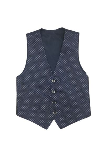 Doğan Men's Rectangle Patterned Back Satin Vest Set