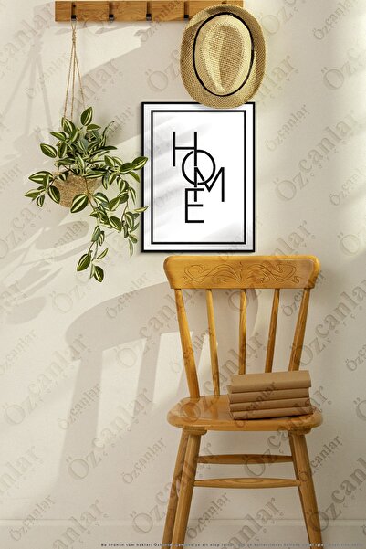 ÖZCANLAR ÇERÇEVE Home Temalı Çerçevesiz Çerçeve Görünümlü 1 Parça Mdf Duvar Tablo Tekli Mdf Tablo Set