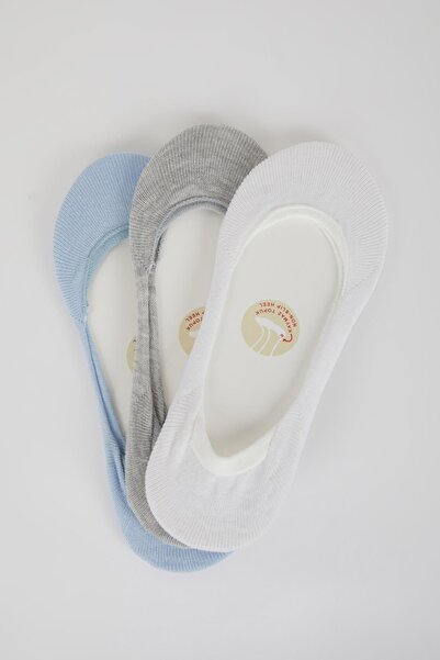 DeFacto Γυναικείες κάλτσες μπαλαρίνας βαμβακερές 3 τεμαχίων A0369axns