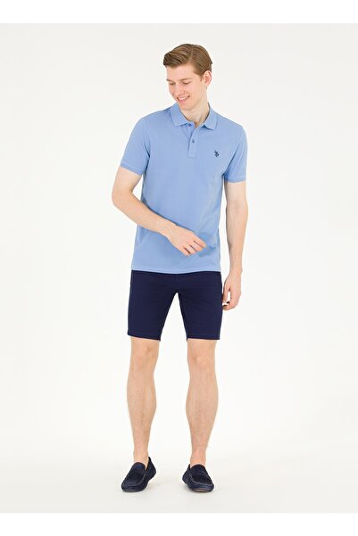 U.S. Polo Assn. Σκούρο μπλε ανδρικό μπλουζάκι πόλο Gtp04ıy023