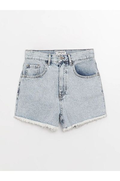 LC Waikiki Jeans Pantaloni scurți de blugi pentru femei, cu ajustare standard