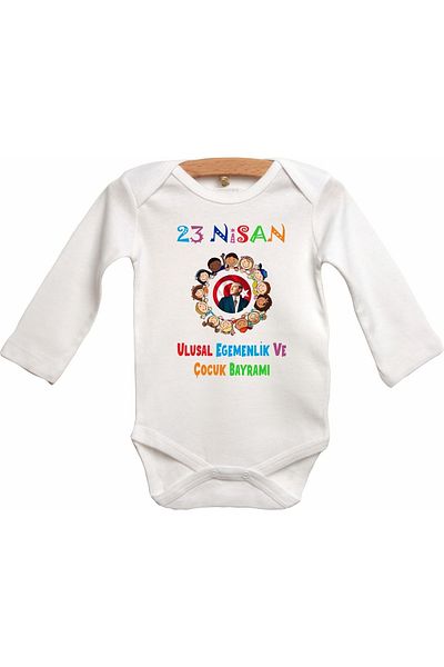 venüsdijital 23 April Ataturk Printed Baby Bodysuit