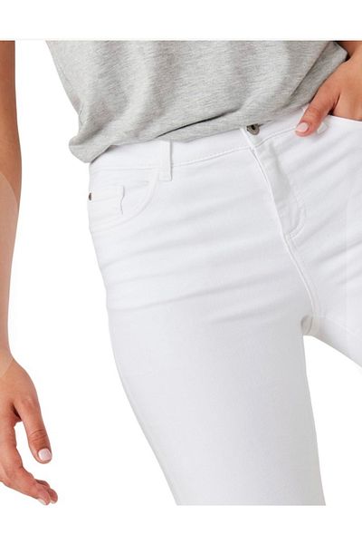 LAMİRAMOOD Στενό πόδι ψηλόμεσο λευκό τζιν Jean Ultra Elasticity