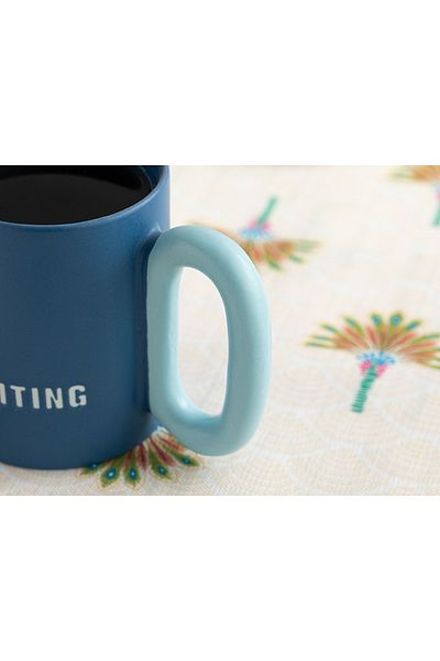 English Home Exciting New Bone China Mug 350 Ml Dark Blue - Light Blue