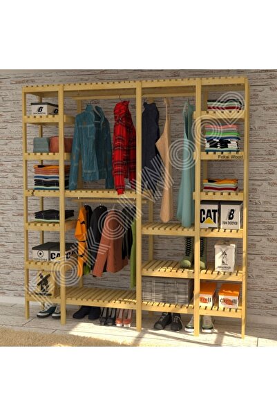 Fokai Wood Sara - Açık Ahşap Gardırop