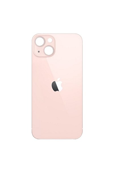 Genos Iphone 13 Modeli Uyumlu Arka Cam Kapak Pembe Renk Bighole