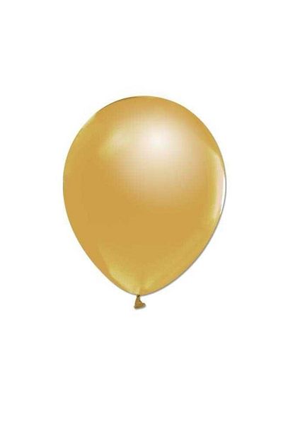 Parti Furyası Gold Balloon + Gold Metallic Balloon + Gold Party Balloon 10 Pieces