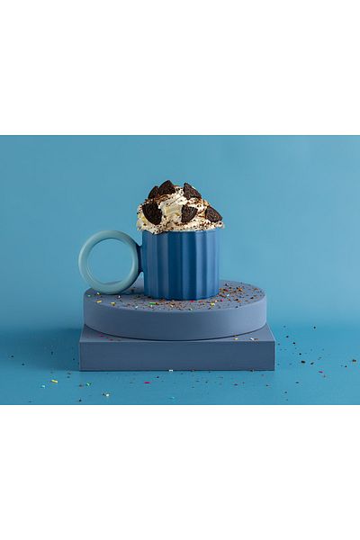 English Home Angled New Bone China Mug 260 Ml Dark Blue - Light Blue