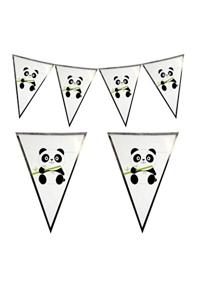 parti sürprizi Set de bannere cu steagul panda drăguț