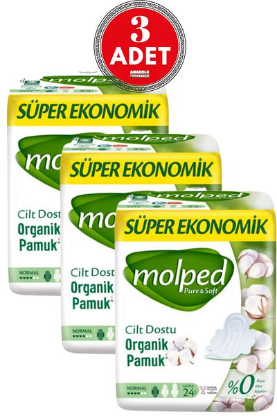 Molped Pure & Soft Super Eco Normal 24 Pieces 3 Pieces