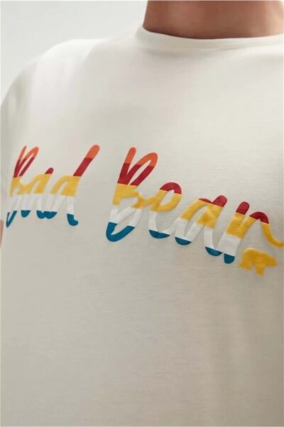 Bad Bear 230107008 Manuscrıpt T- Shırt - - Beyaz - Xl - St06116-beyaz-xl