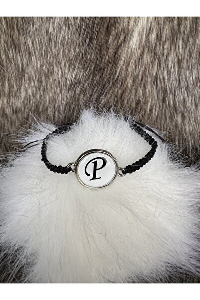 Everglow Jewelry Letter P Black Adjustable Bracelet