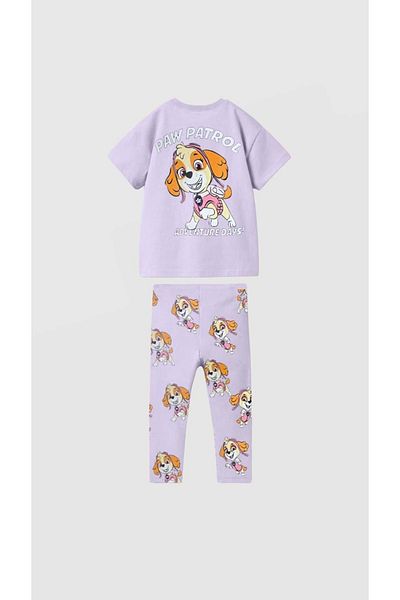 MİNİKO KİDS Girl's Paw Petrol Mickey Coated Cotton Short Sleeve Set