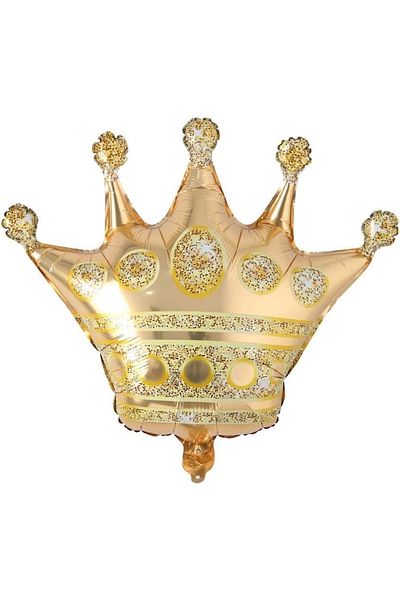 Patladı Gitti Large Size Gold King Crown Foil Balloon 75 Cm