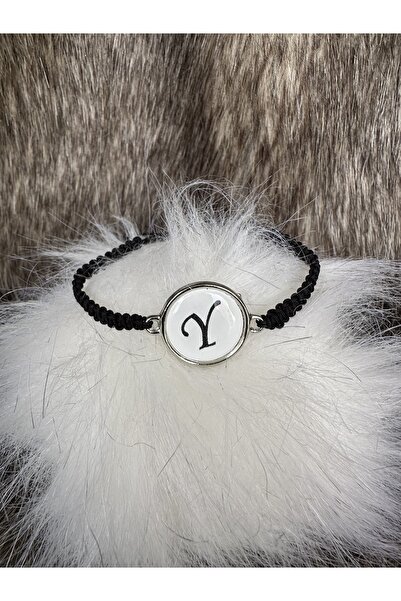 Everglow Jewelry Letter Y Black Adjustable Bracelet