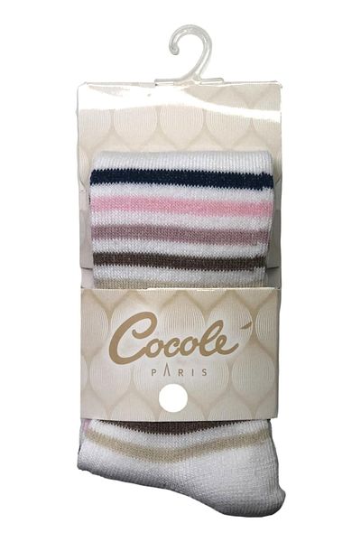 Cocole Детски чорапогащник с райета и шарки (с високо съотношение памук)