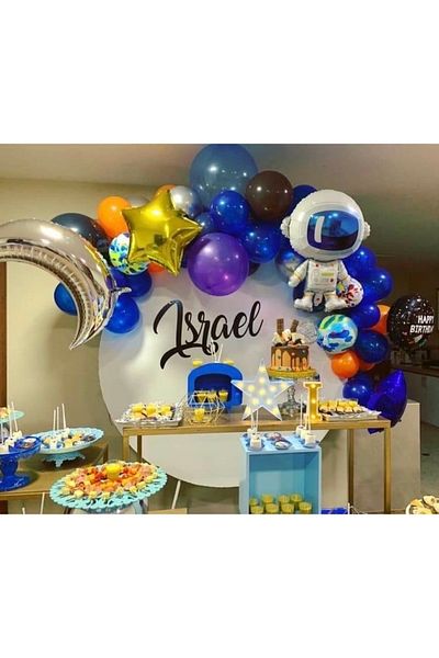 MFM Party Astronaut Foil Chain Balloon Set