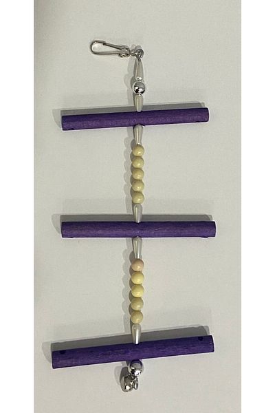 SENNEDİLERSEN Colorful Plastic Bead Bird Toy with 3 Perches