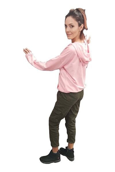 HNS Hanorac cu fermoar cu guler Mariqeita - roz - M - St01296-15158