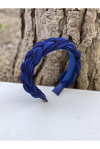 who knows ¿ Dark Navy Blue Pleated Braid Crown Hair Band for Women